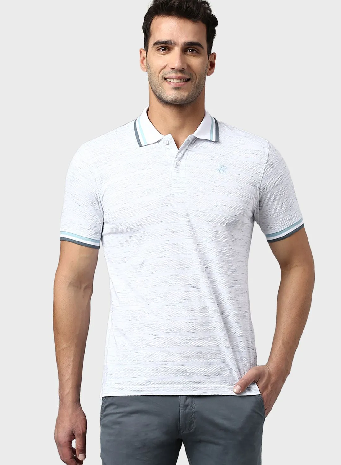 bhpoloclub Low Laying Fog Textured Polo