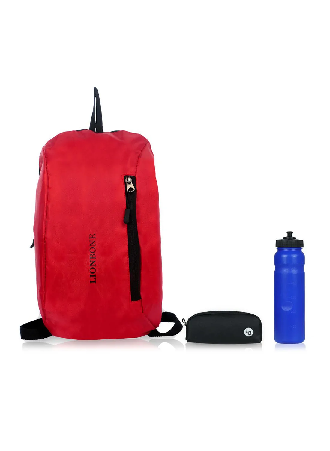 LIONBONE Combo of Backpack, Pouch and Sipper Red