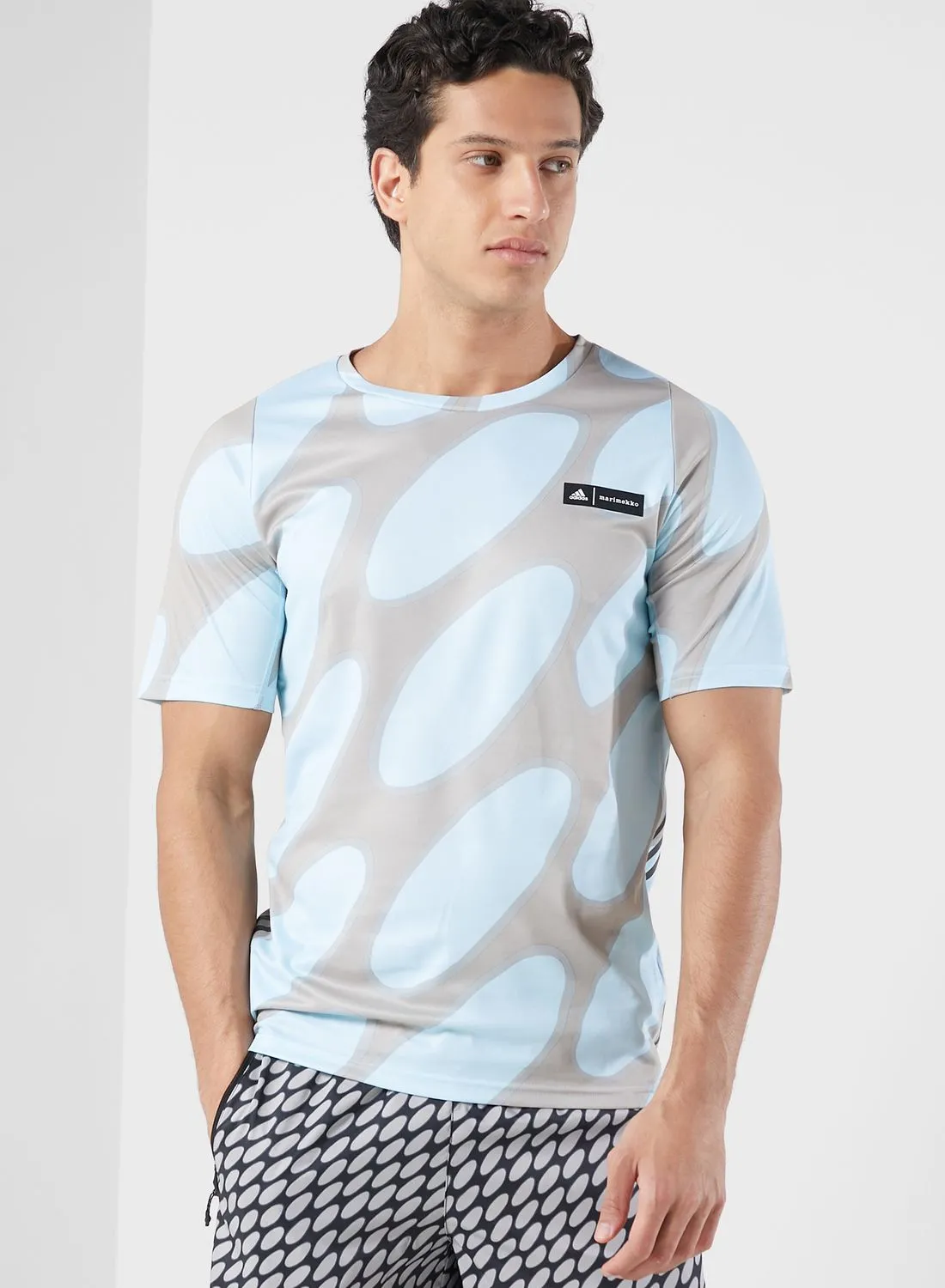 Adidas 3 Stripe Marimekko Run Icons T-Shirt
