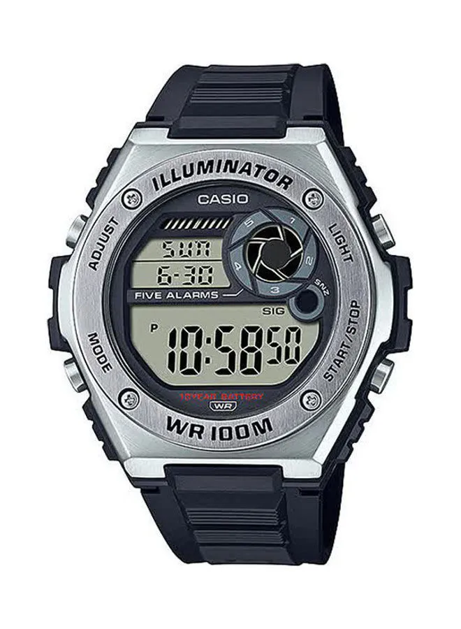 CASIO Men's Rubber Digital Buckle Wrist Watch MWD-100H-1AVDF