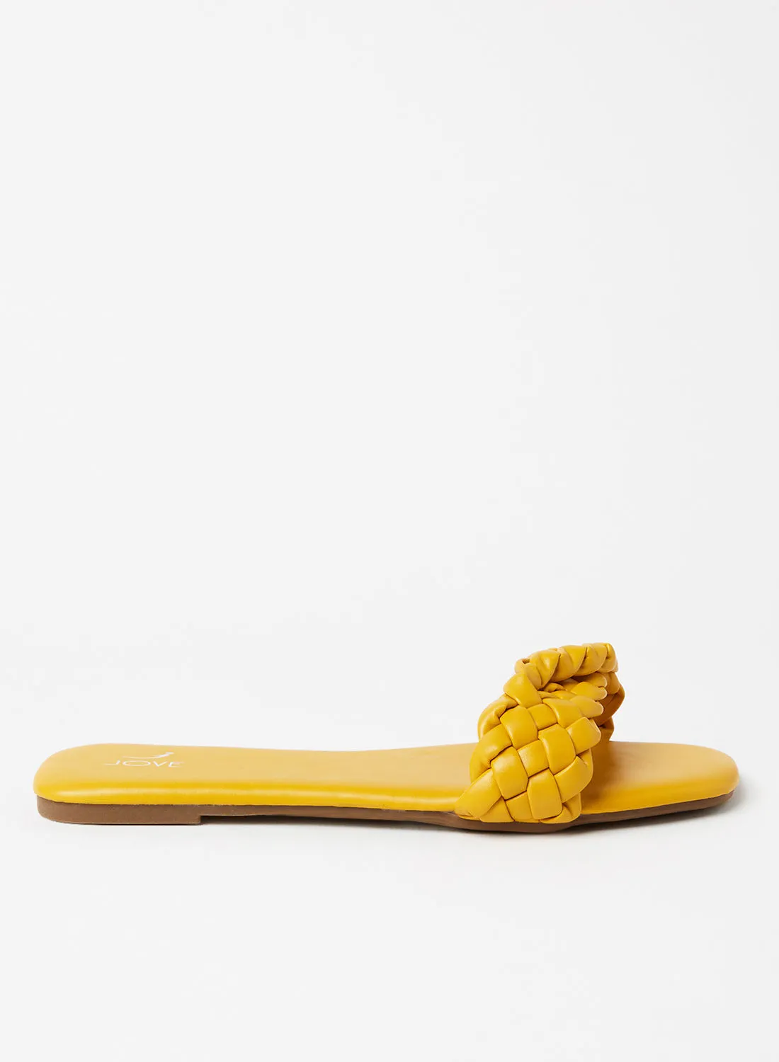 Jove Fashionable Flat Sandals Yellow