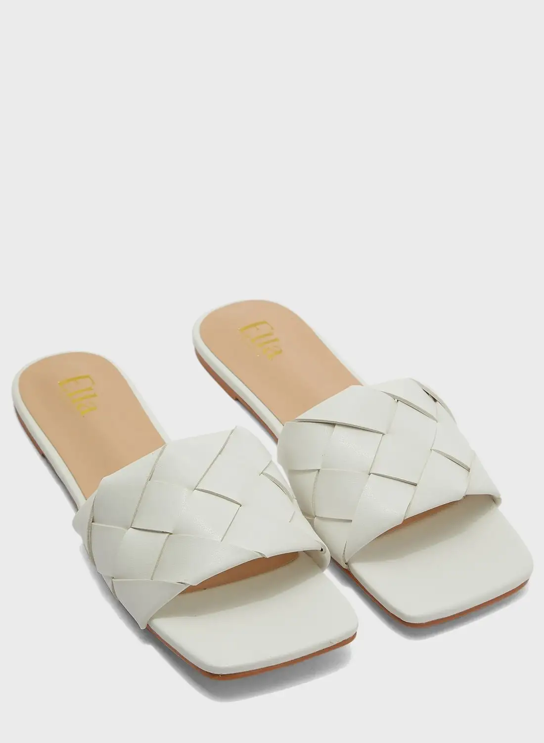 ELLA Flat Quilted Slide Sandals