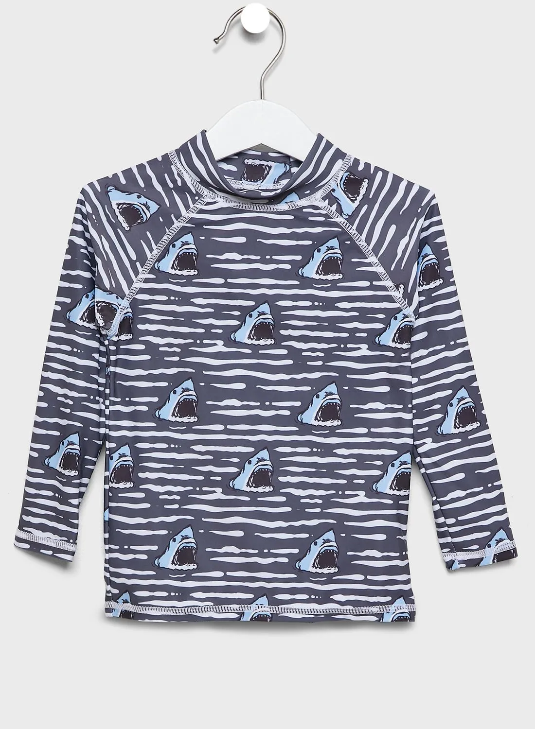 Cotton On Kids Shark Print raglan T-Shirt