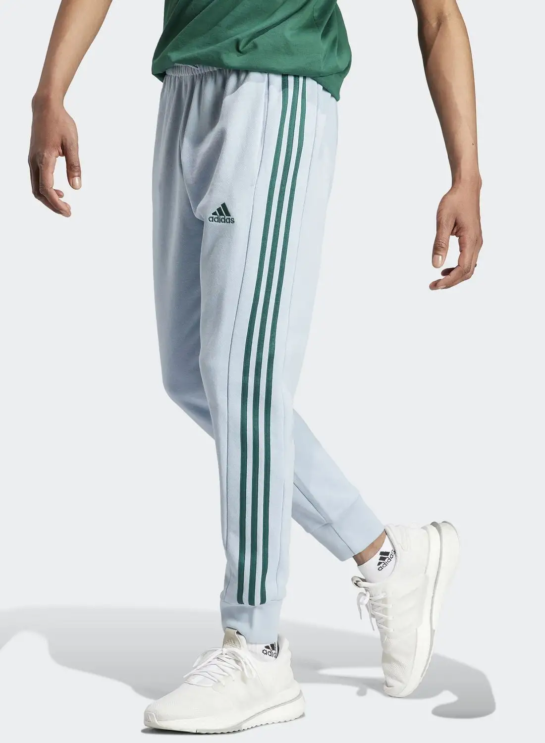 Adidas 3-Stripes French Terry Tapered Cuff  Pants