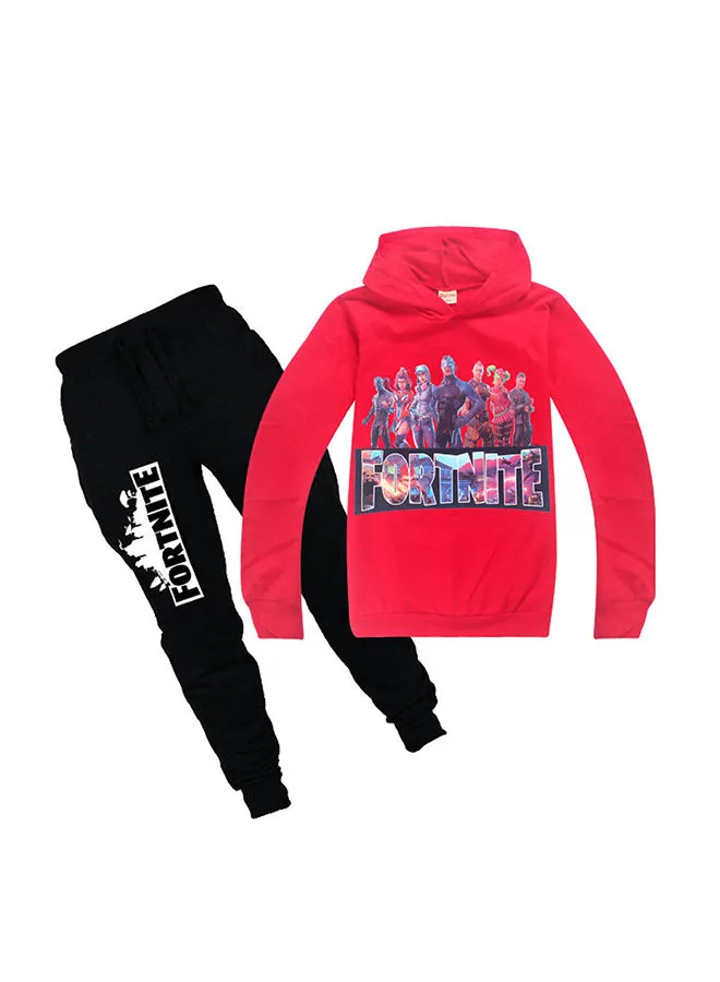 Generic 3D Long Sleeve Hoodie And Pant Set Multicolour