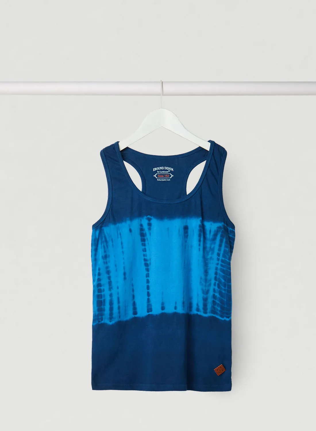 Earthbound Printed Round Neck Vest Mid Blue As Swatch