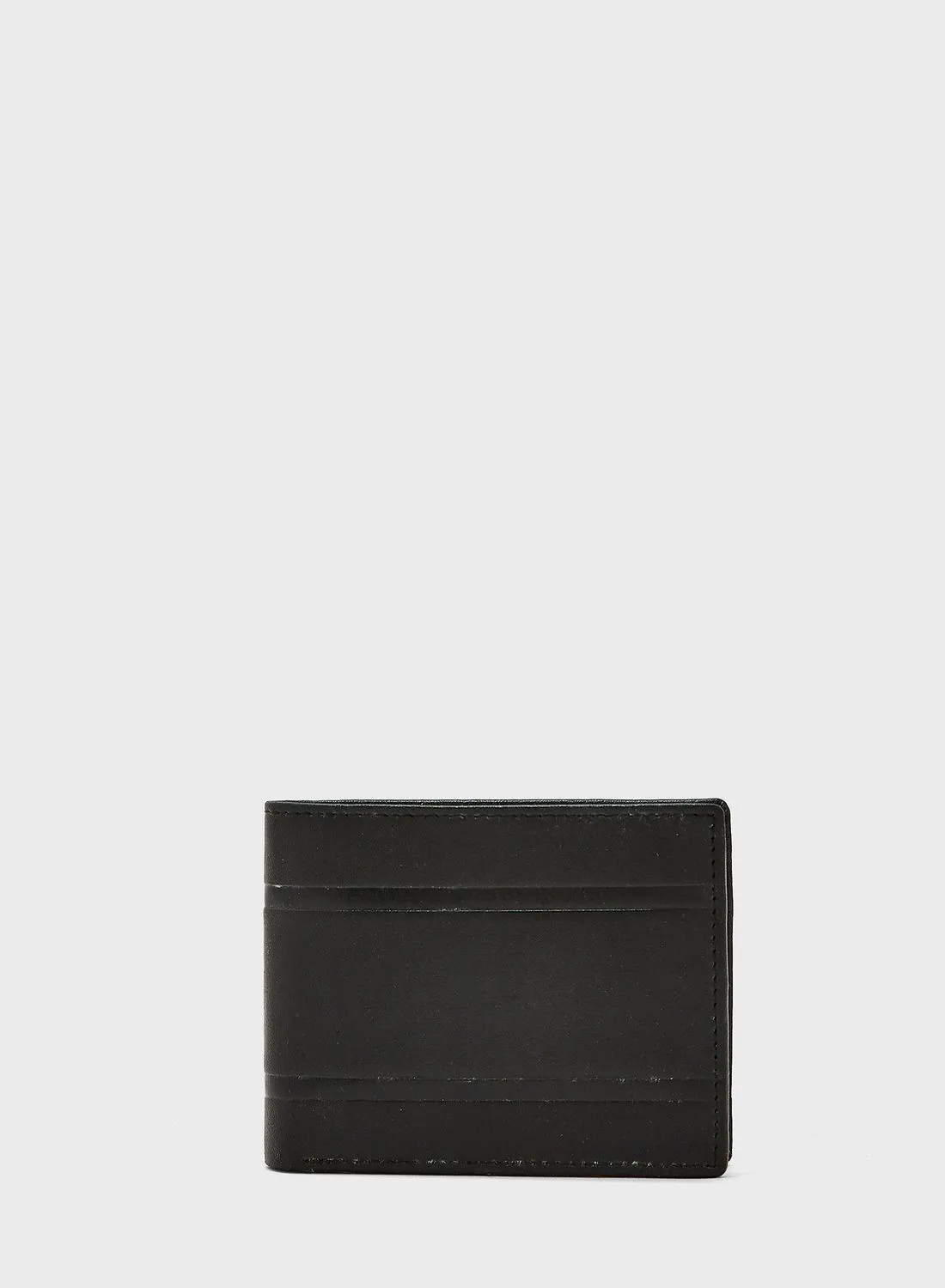 Robert Wood Stripe Embossed Bi Fold Wallet