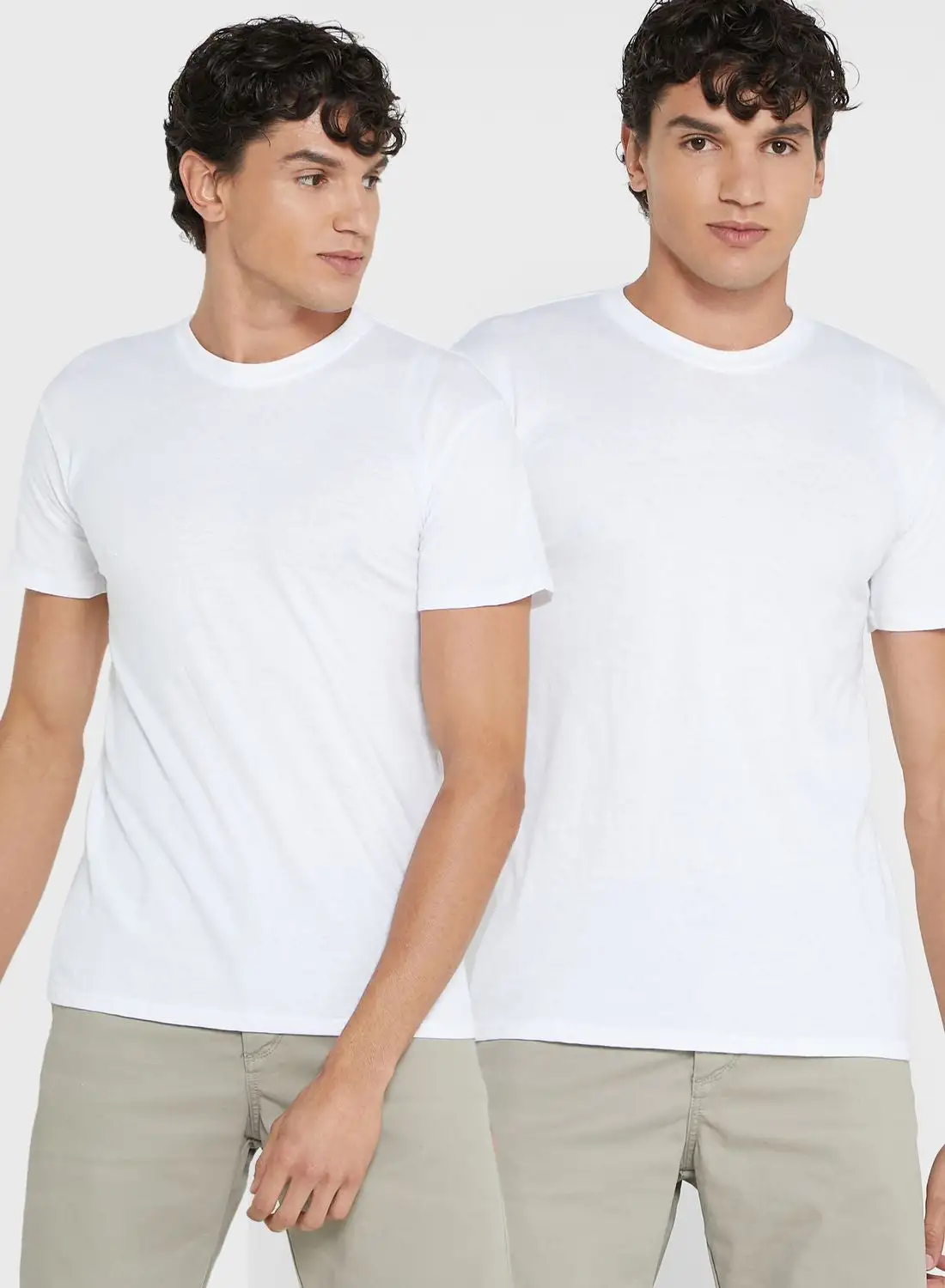 boohooman 3 Pack Essential Crew Neck T-Shirt