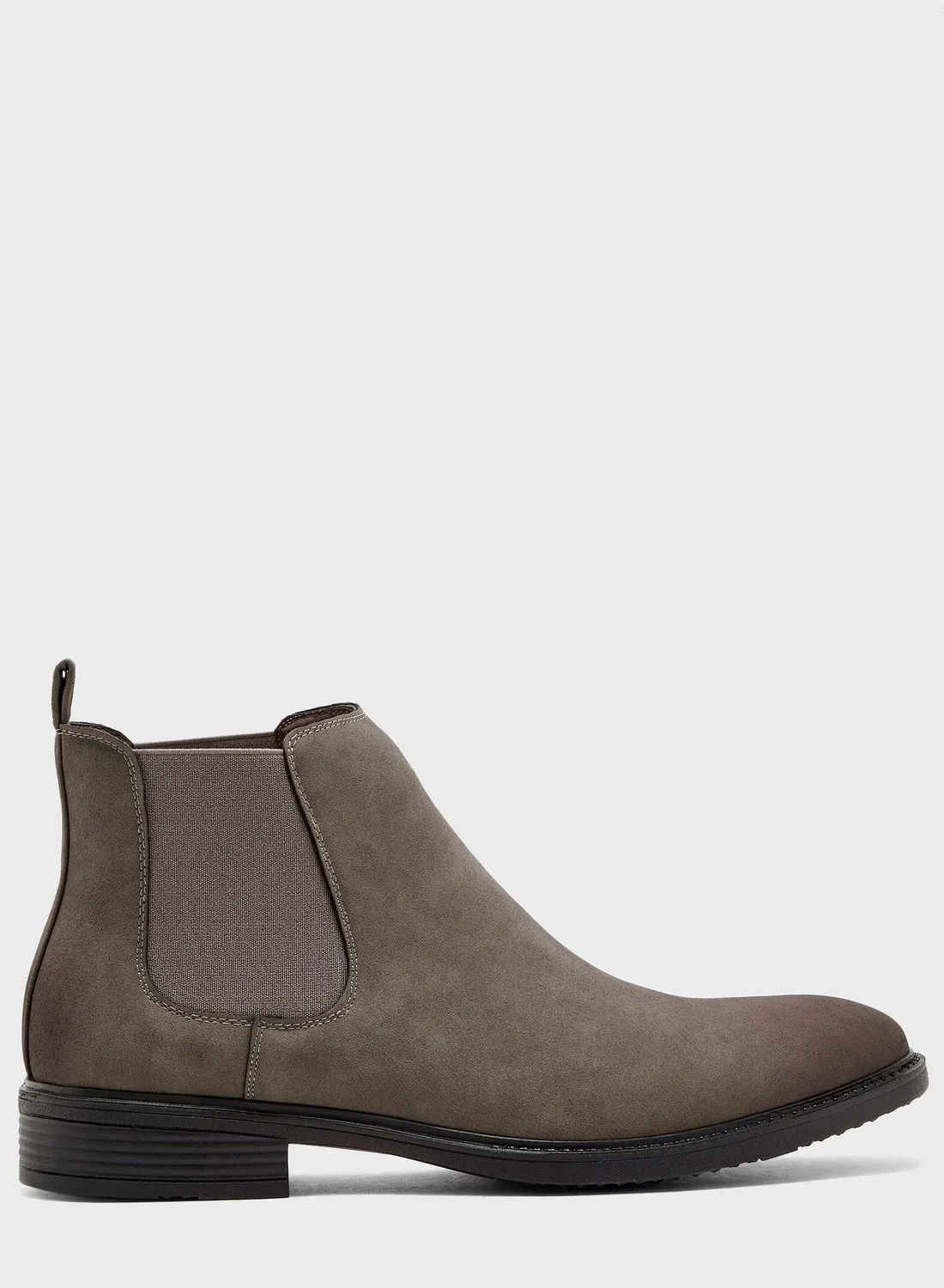 Robert Wood Faux Suede Chelsea Boots