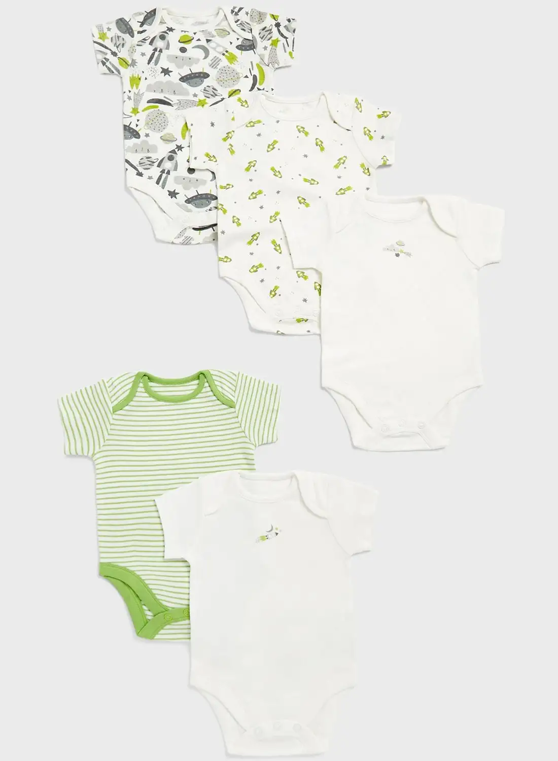 mothercare Kids 5 Pack Printed Bodysuits