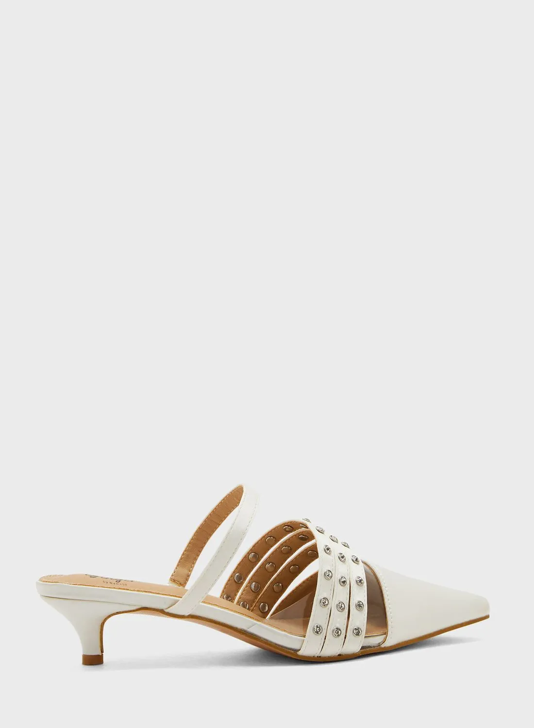 Ginger Strapped Heeled Mules