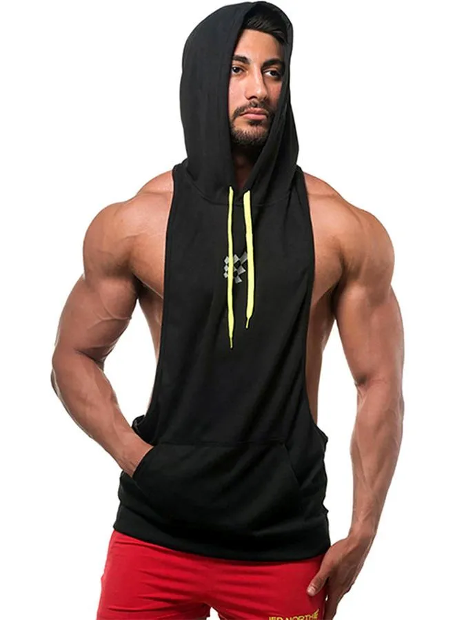 Joychic Hooded Neck Training Vest Black