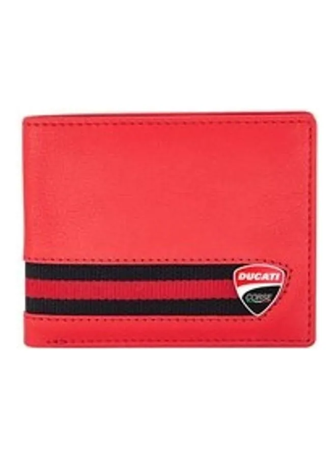Ducati Corse Firenze Men's Genuine Leather Wallet - DTLUG2000204 Red