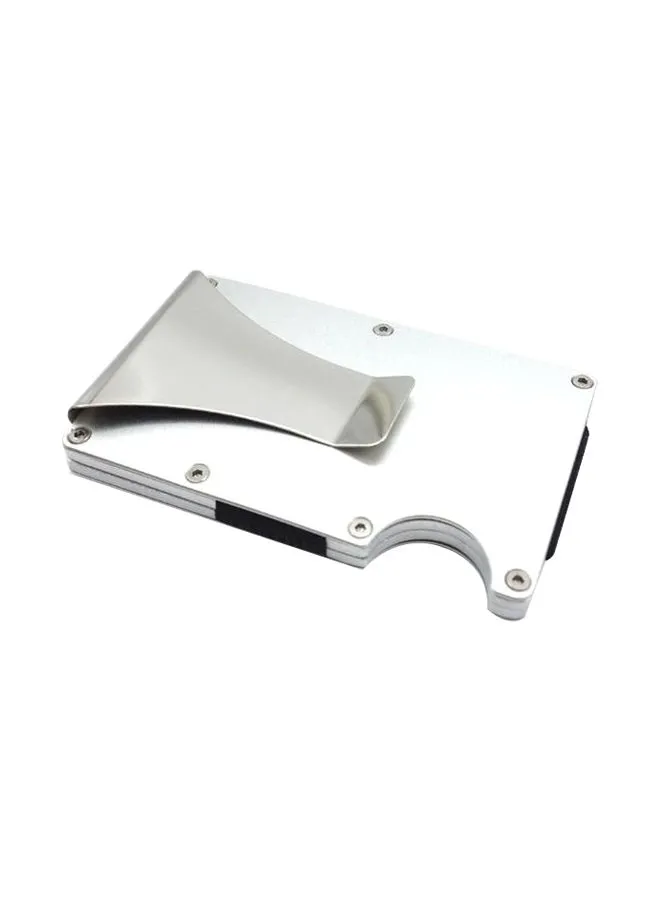 Generic Credit Card Holder With Money Clip Silver
