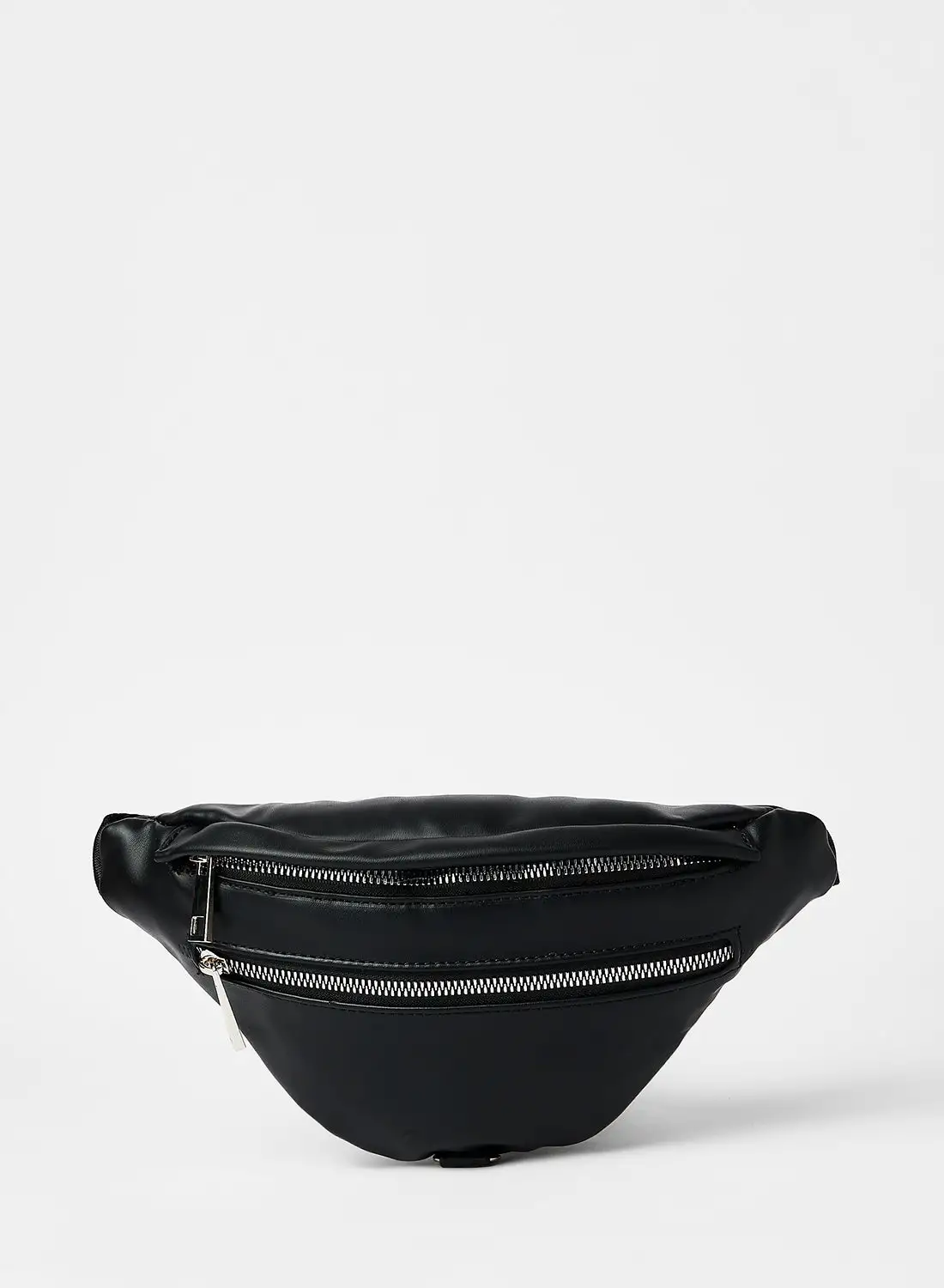 LABEL RAIL Faux Leather Waistpack Black