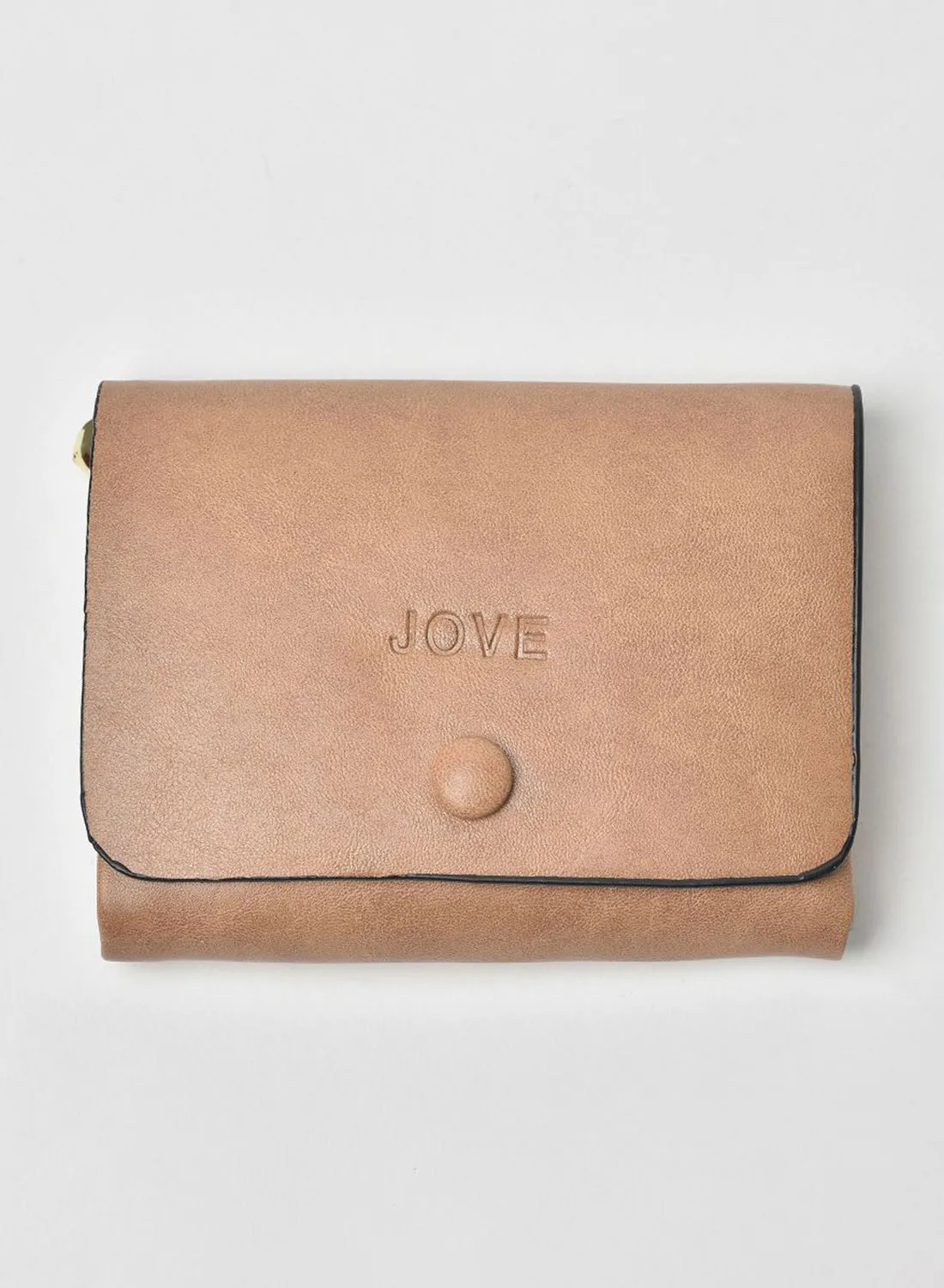 Jove Logo Detail Fashionable Stylish Wallet Beige