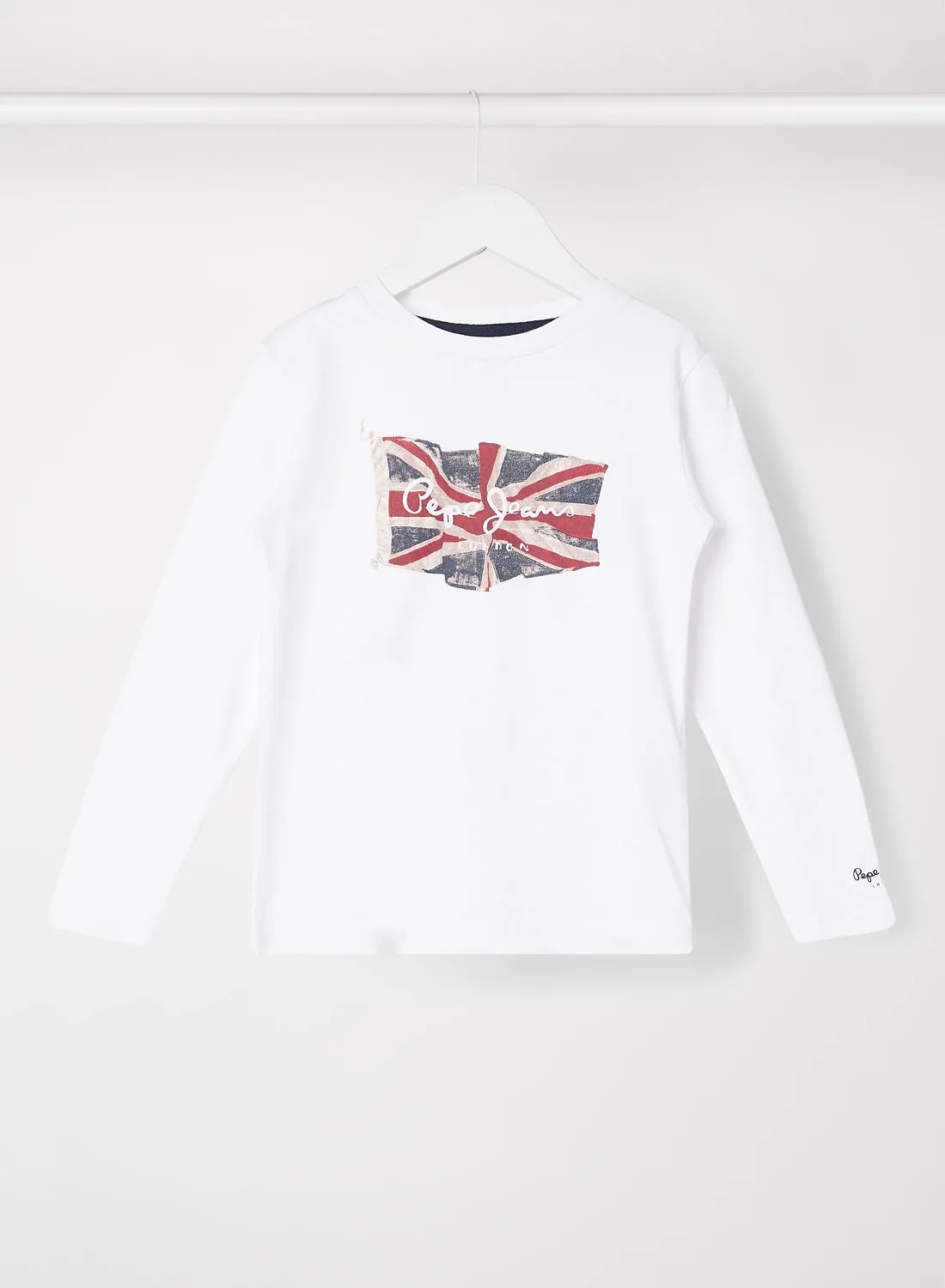 Pepe Jeans LONDON Kids Flag T-Shirt White