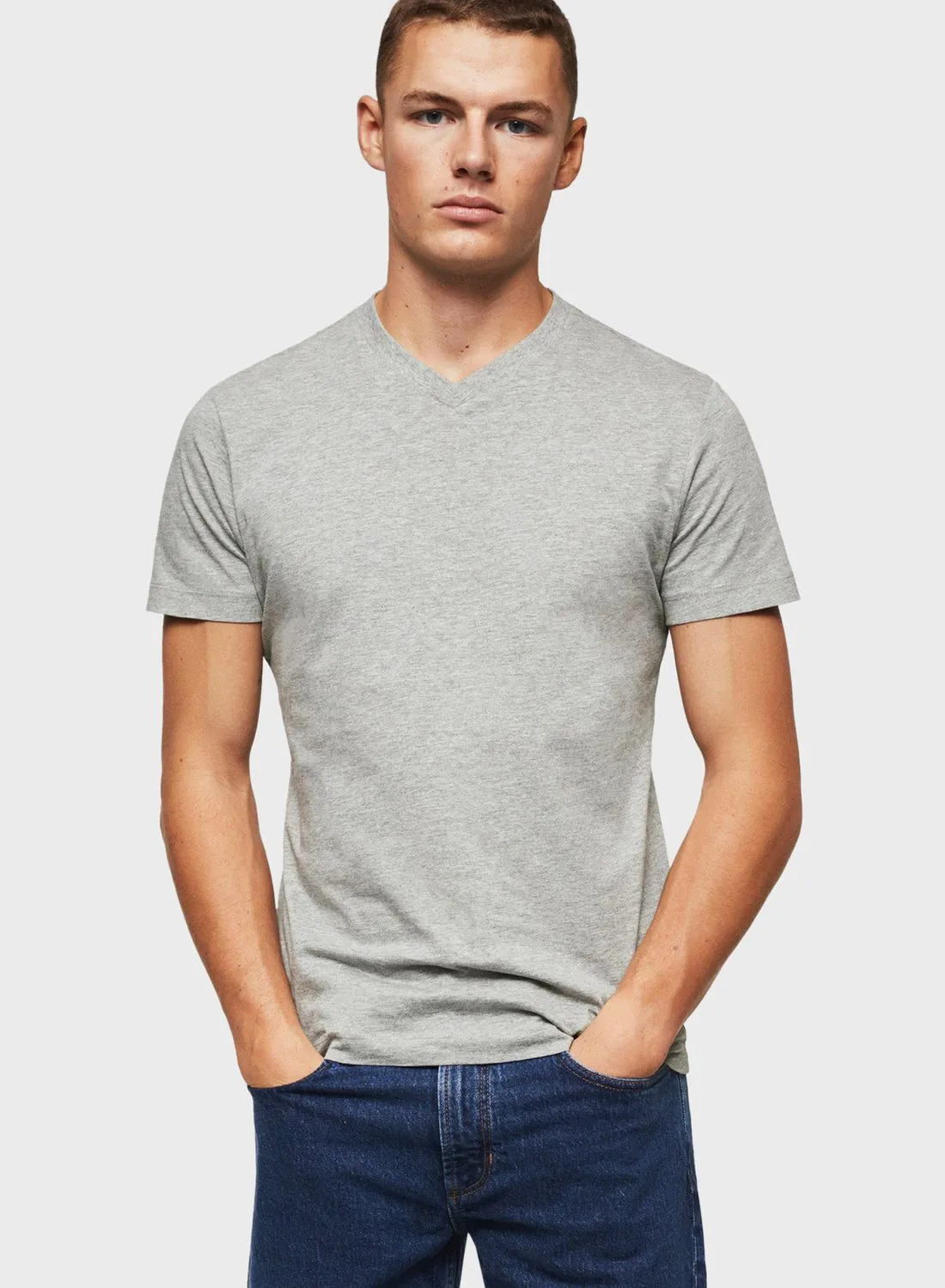 Mango Man Essential V-Neck T-Shirt