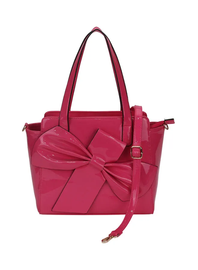 YUEJIN Bow Design Shoulder Bag Rose