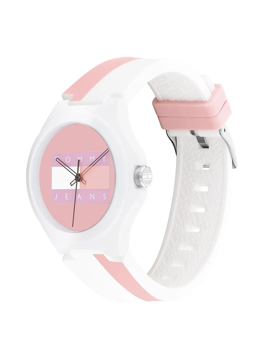 TOMMY HILFIGER TOMMY HILFIGER BERLIN UNISEX's PINK DIAL, WHITE & PINK SILICONE WATCH - 1720026