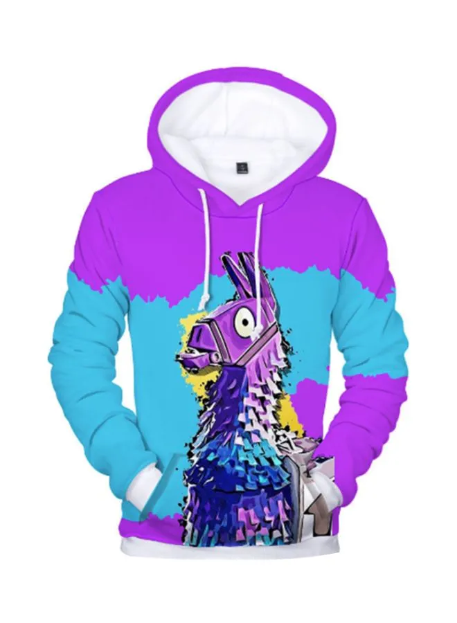 Lucky Fortnite Game Printed Hoodie Multicolour