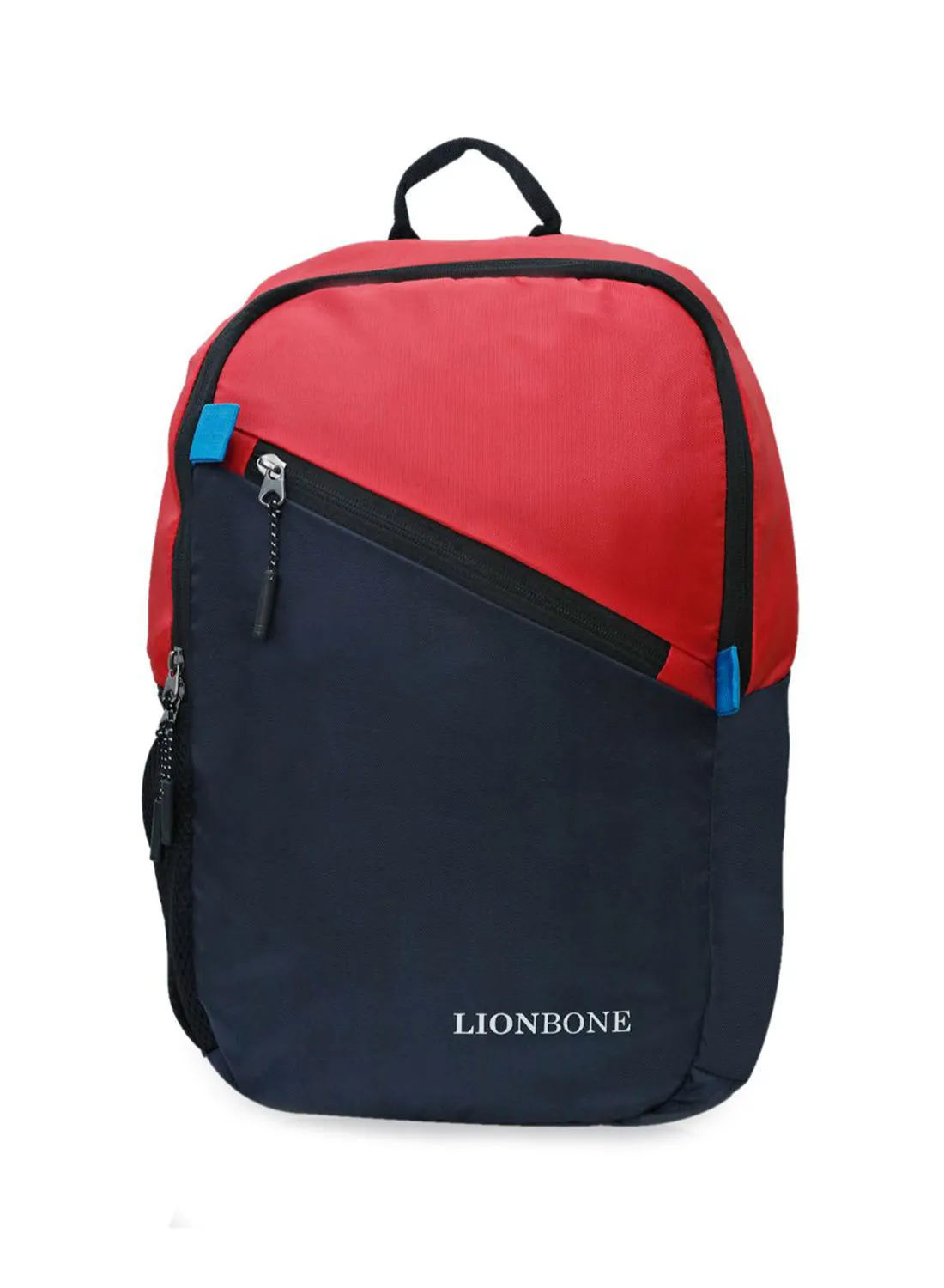 LIONBONE 22L Water Resistant Unisex Polyester Laptop Backpack with Zip closure compatible with 13' Laptop Red/Navy