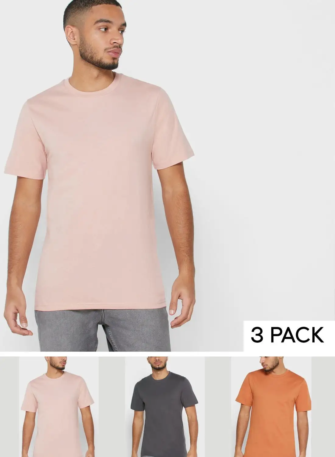 Seventy Five Basics 3 Pack Essential Crew Neck T-Shirts