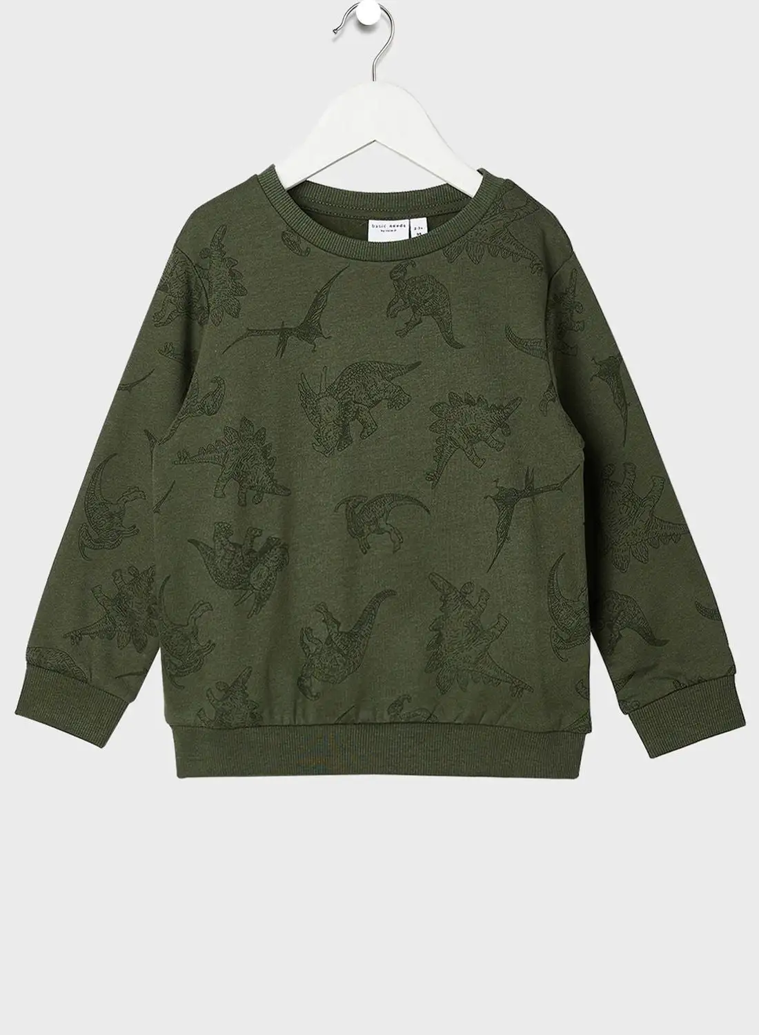 NAME IT Infant All-Over Dinosaur Print Sweatshirt