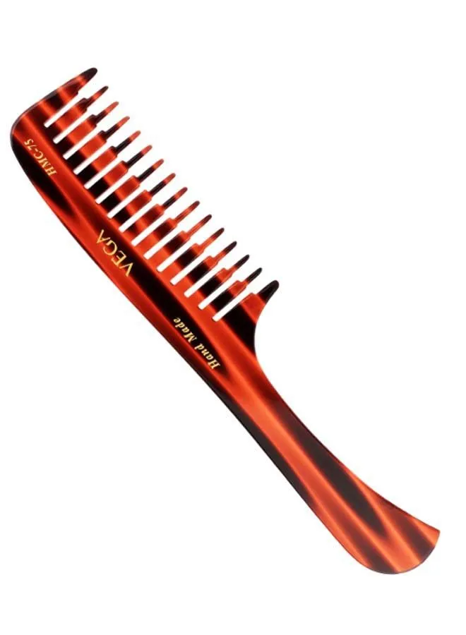 Vega Step Grooming Comb Black/Red 22 x 4.5cm