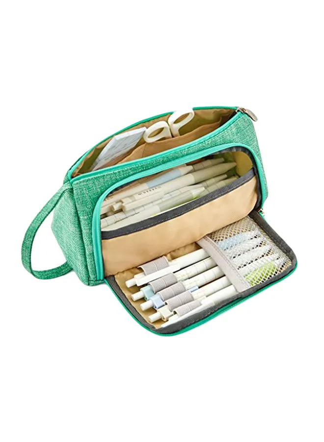 EASTHILL Big Capacity Pencil And Pen Case Green