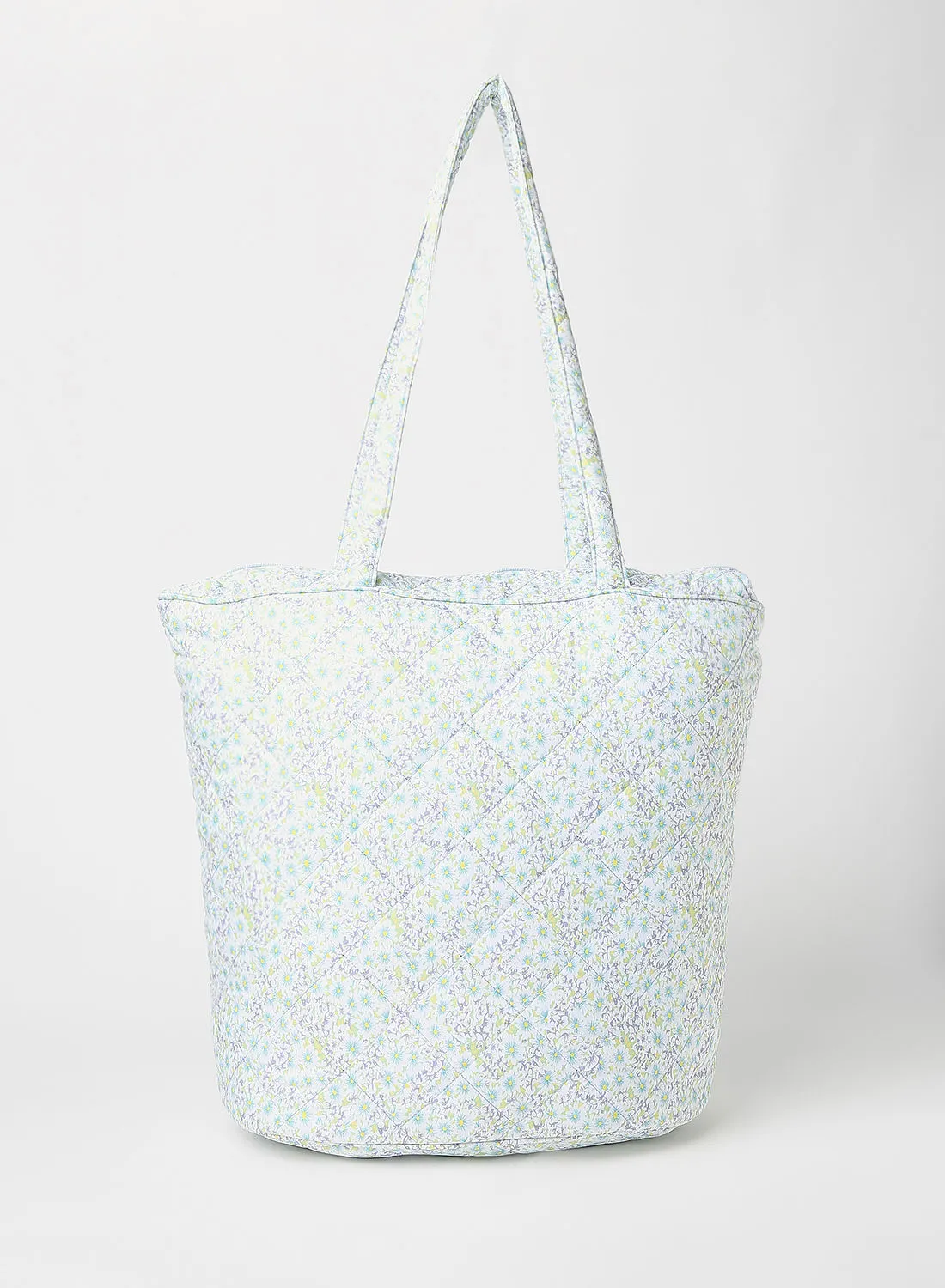PIECES Floral Tote Bag متعدد الألوان