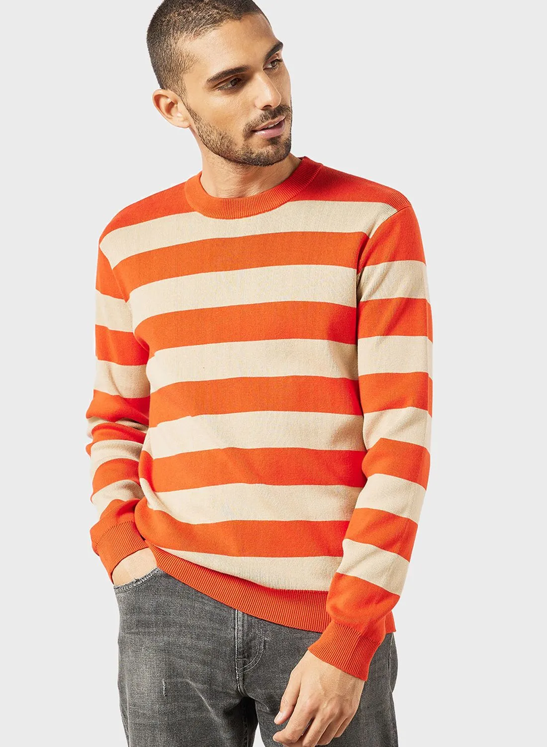 Mango Man Striped Sweater