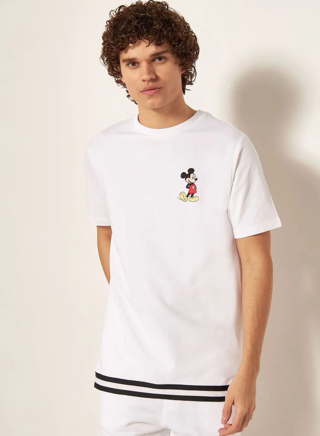 SP Characters Mickey Mouse Print Crew Neck T-Shirt