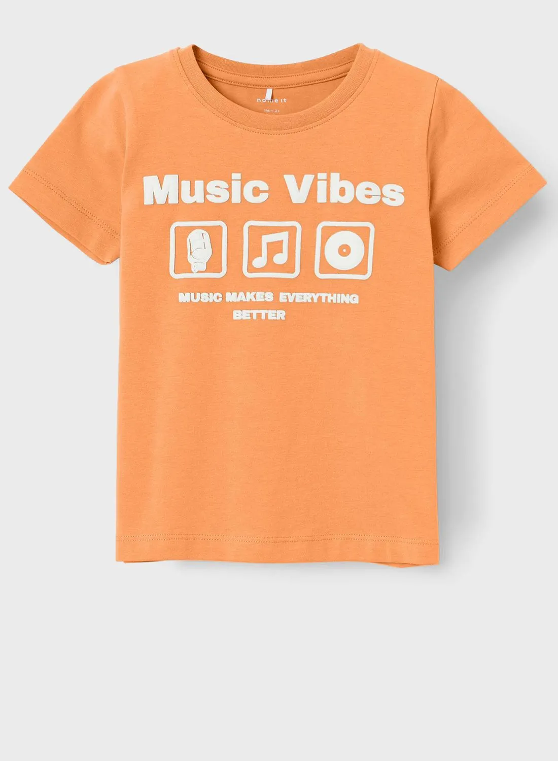 NAME IT Kids Music Vibes Crew Neck T-Shirt