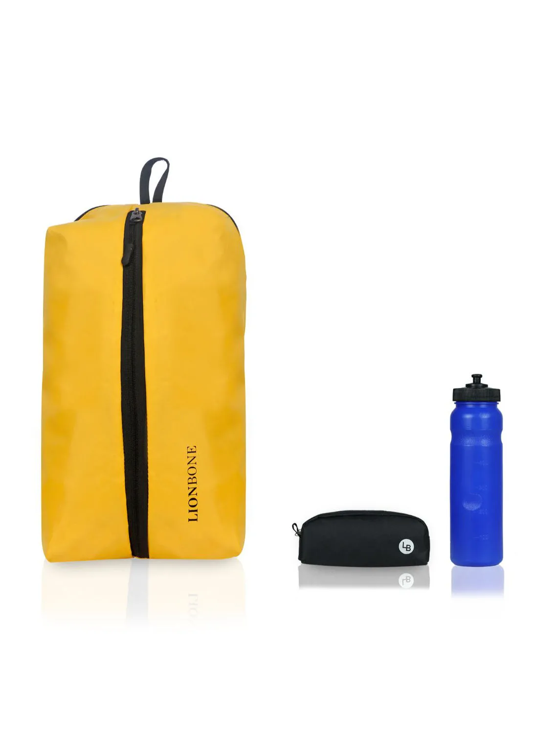 LIONBONE Combo of Backpack, Pouch and Sipper Yellow