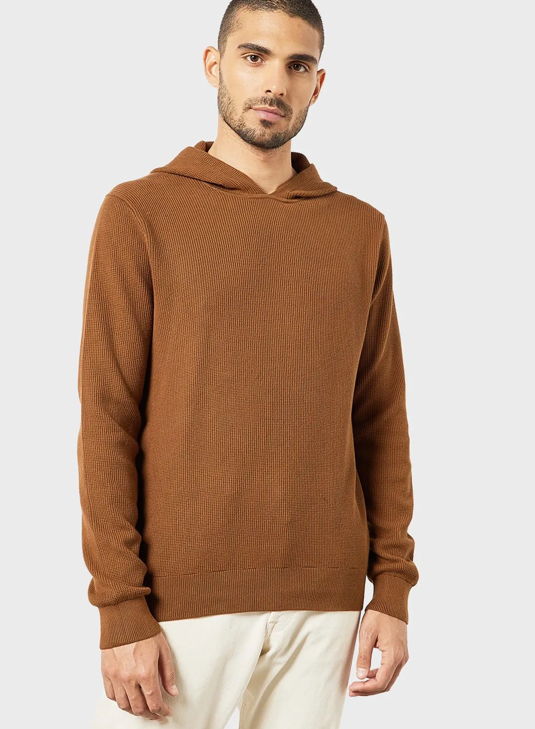 Mango Man Knitted Hooded Sweater