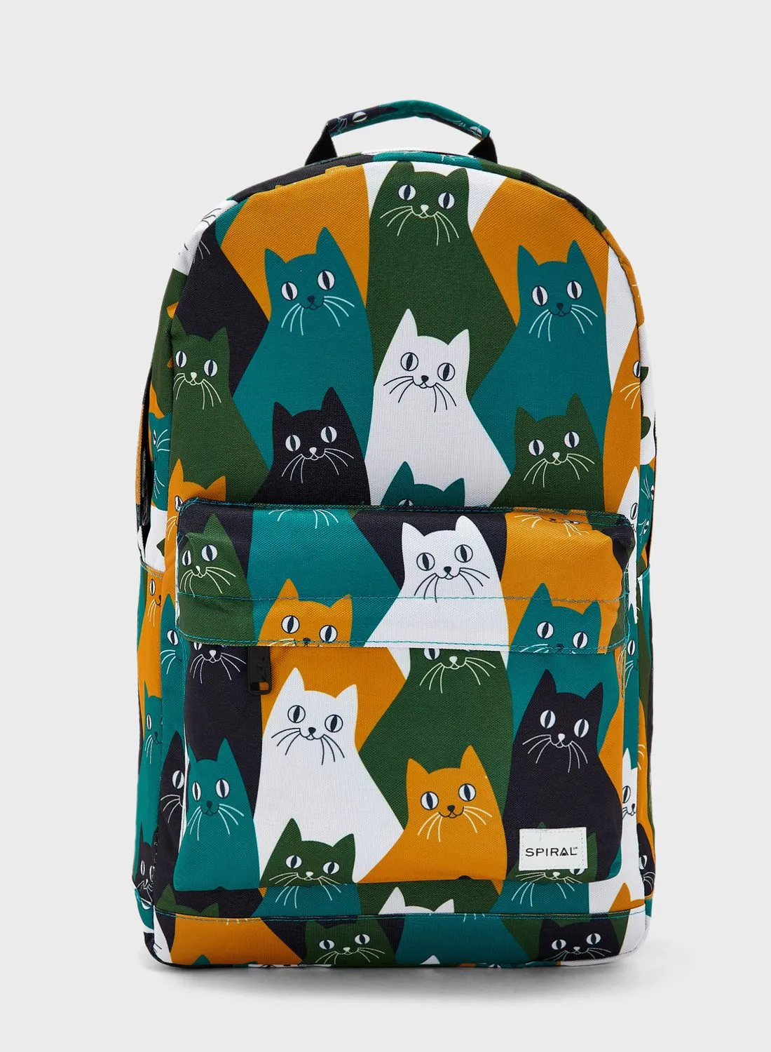 Spiral Cats Printed Backpack