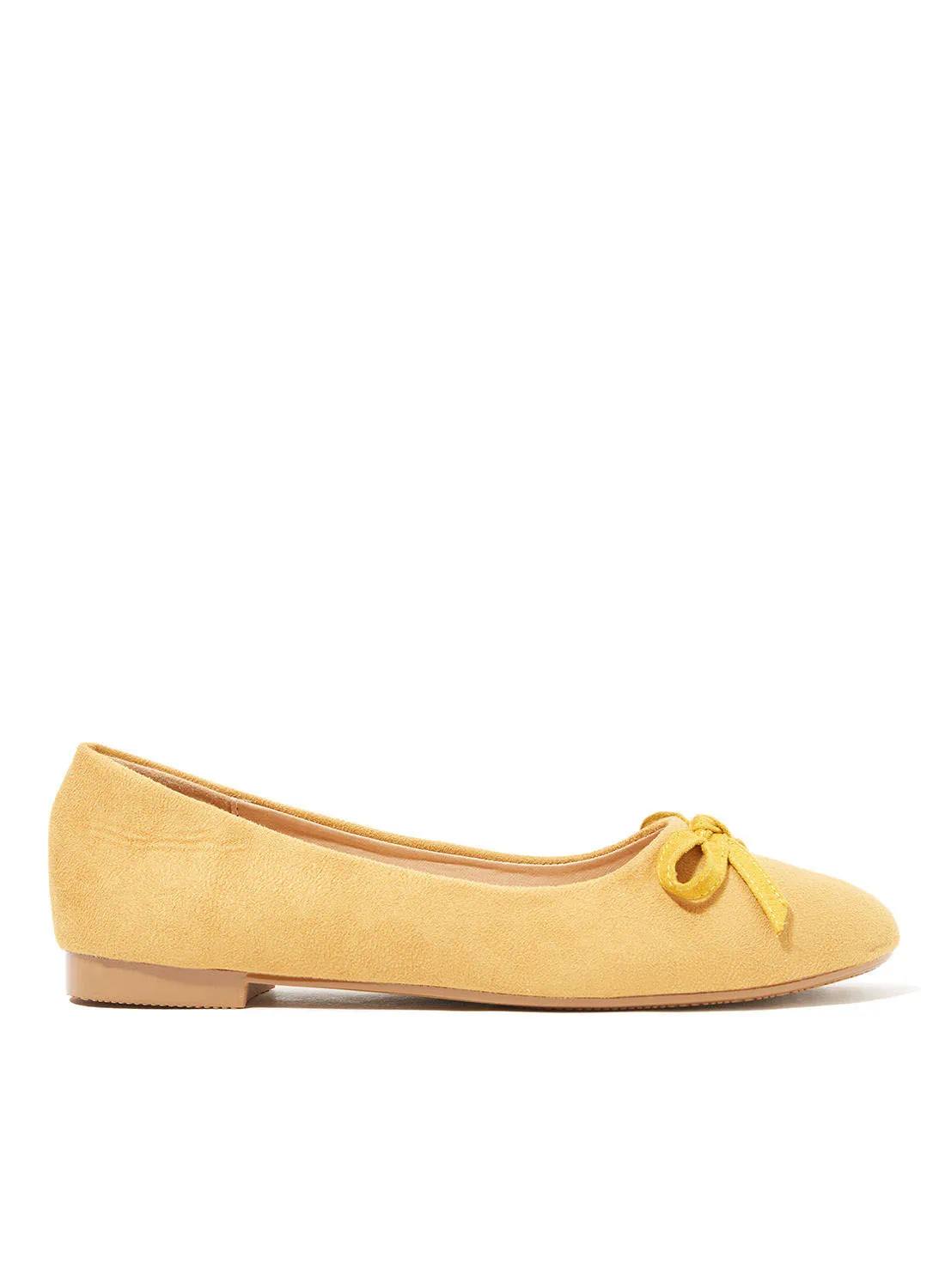 كوبلرز حذاء باليرينا مزين بعقدة صفراء