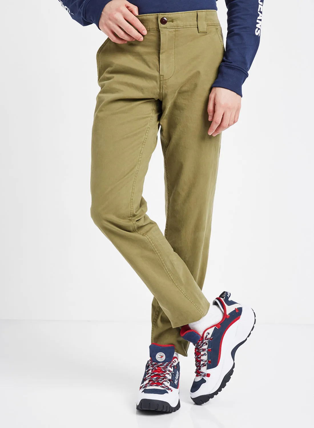 TOMMY JEANS Scanton Organic Slim Fit Chino Pant Uniform Olive