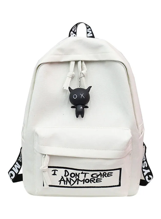 ZAYA Zipper Closure Backpack White