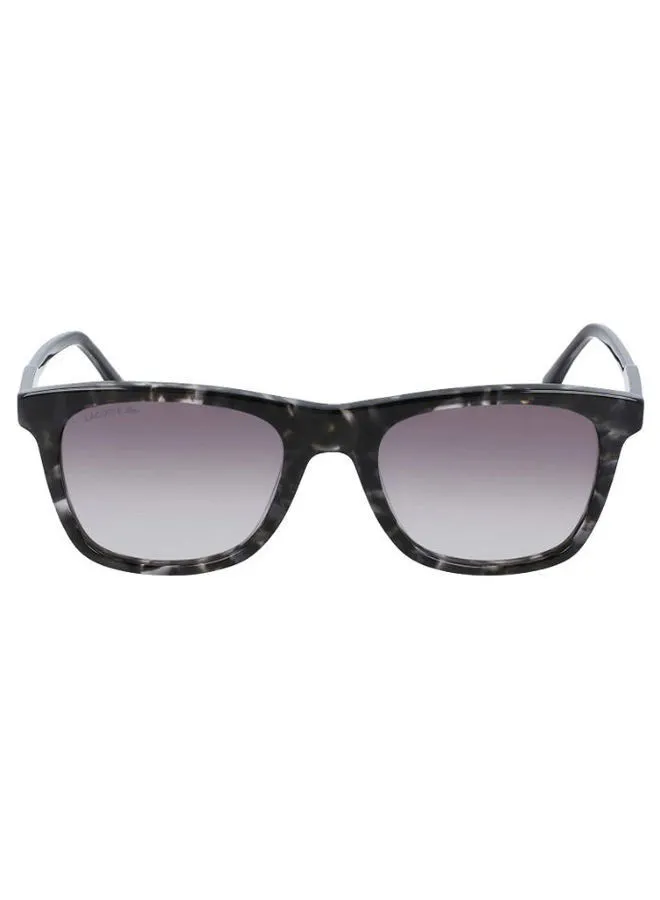 LACOSTE Men's Full Rimmed Modified Rectangular Frame Sunglasses - Lens Size: 53 mm