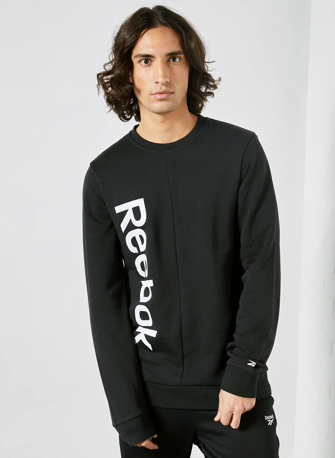 Reebok Essentials Linear Logo Training Sweatshirt Black/White