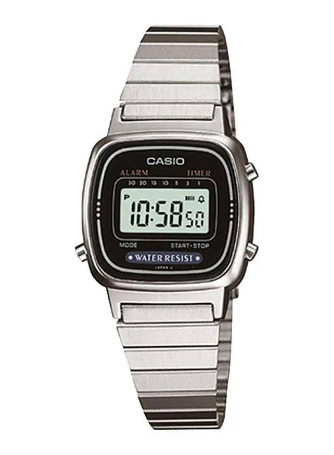 CASIO Men's Vintage Collection Quartz Digital Watch LA670WD-1DF - 25 mm - Silver