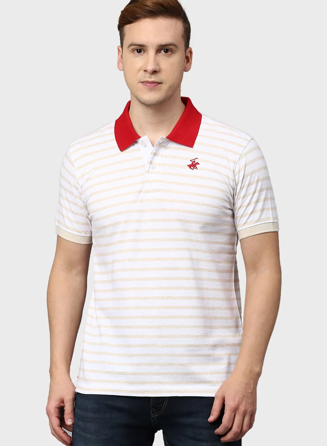 bhpoloclub Stripes Stretch Polo