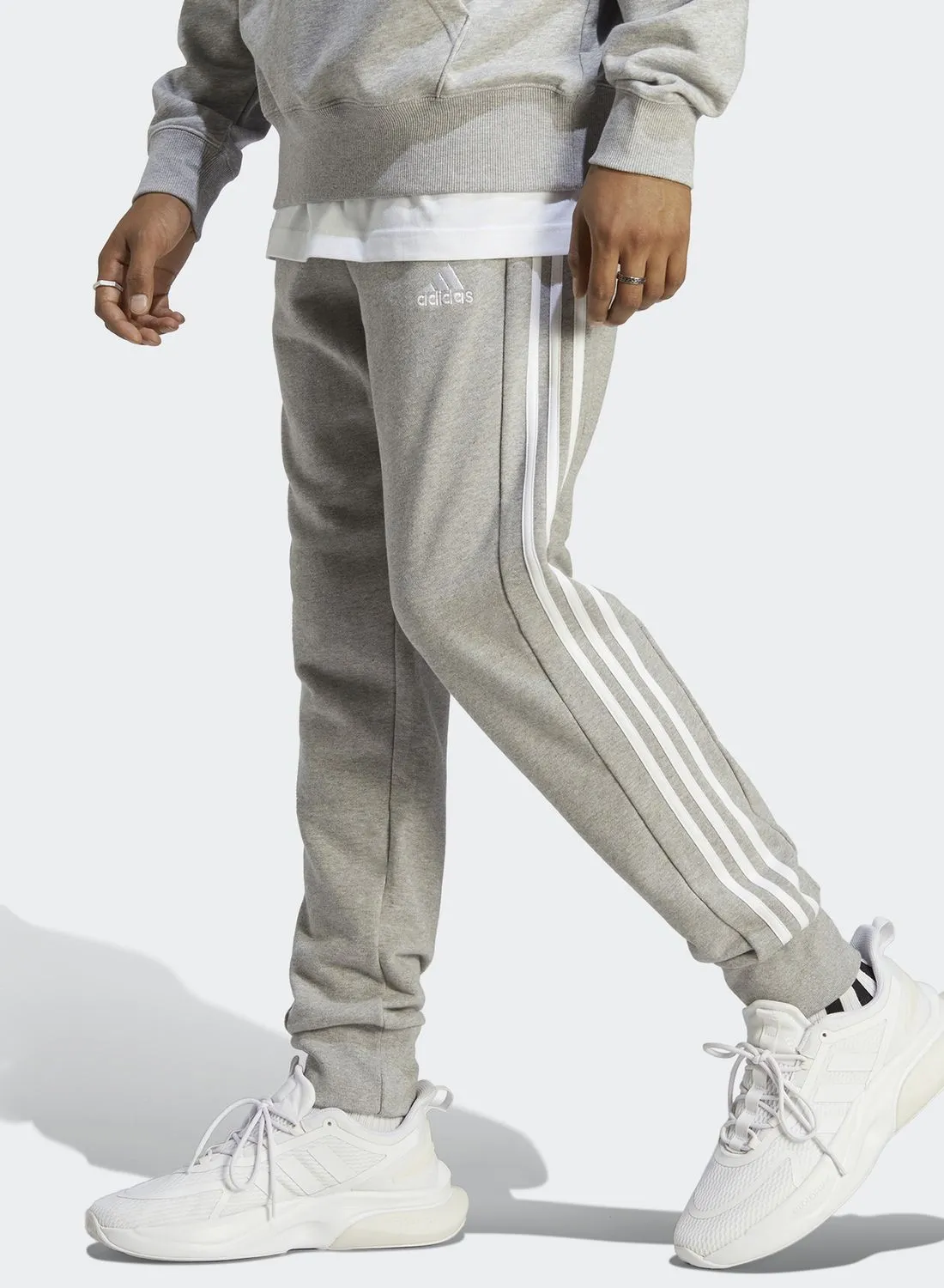 Adidas 3 Stripe Essential French Terry Sweatpants