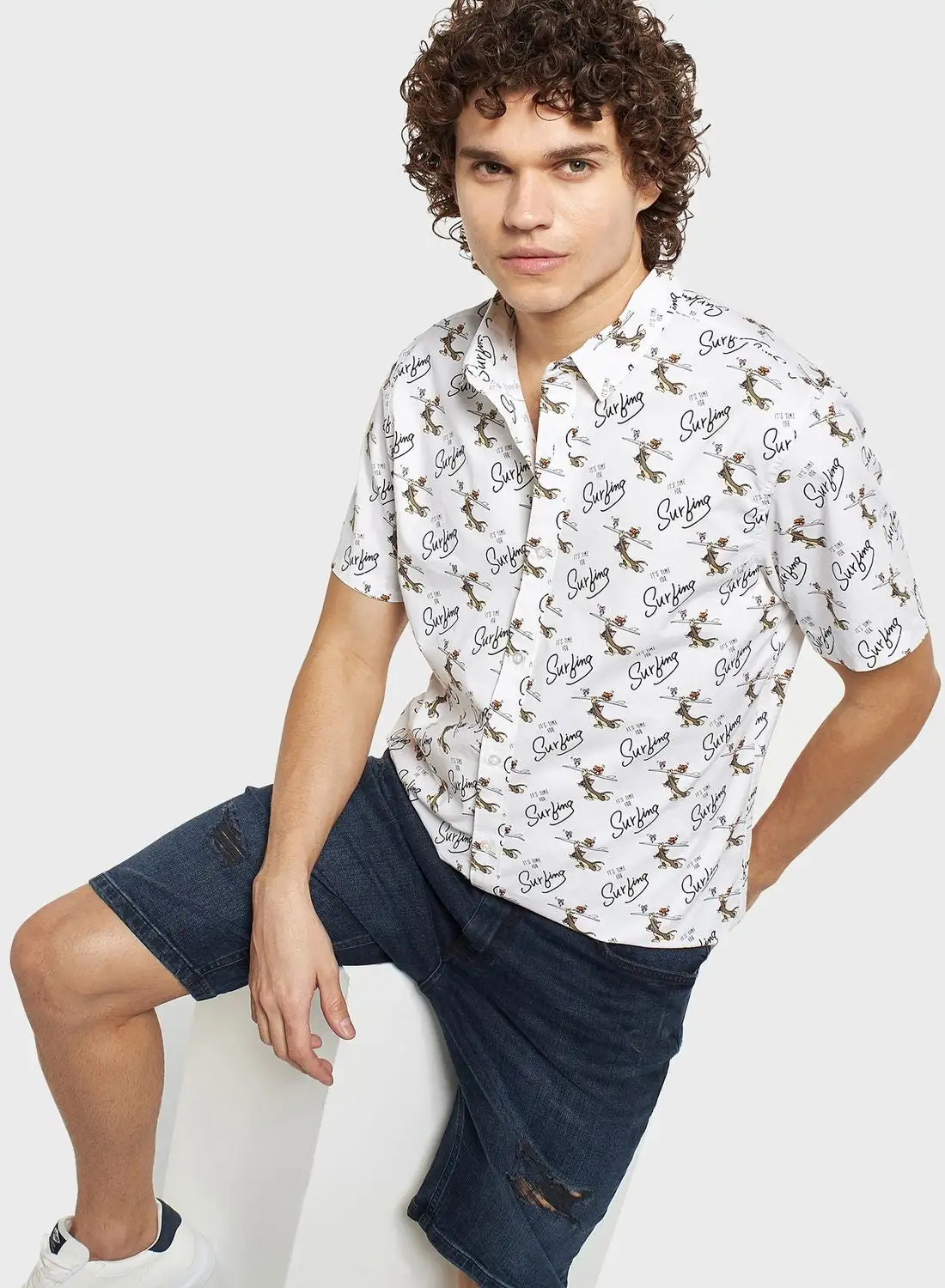 SP Characters All-Over Tom And Jerry Print Shirt