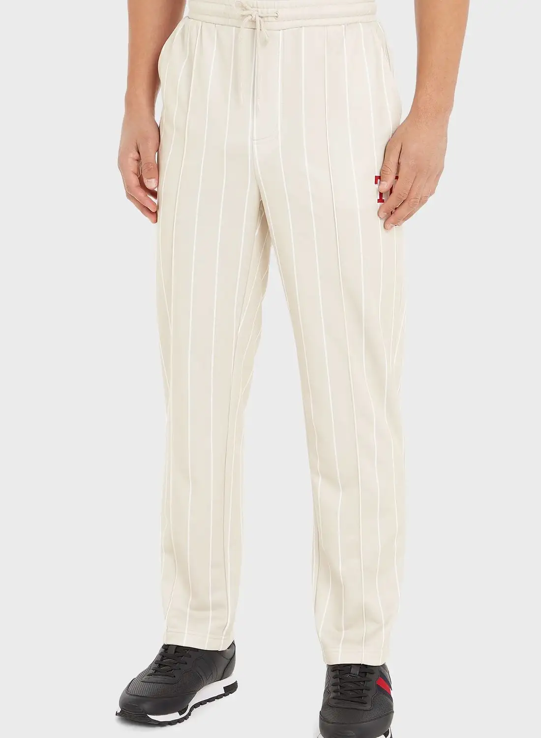 TOMMY JEANS Striped Logo Printed Sweatpants