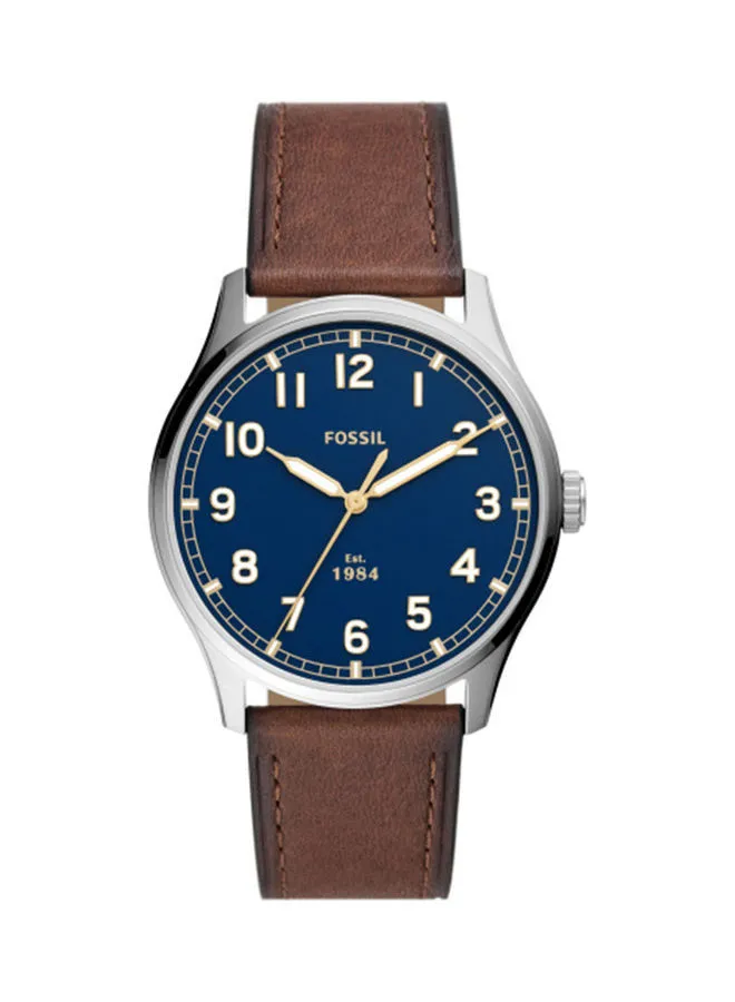 FOSSIL Men's Analog Round Shape Leather Wrist Watch FS5923 42 mm