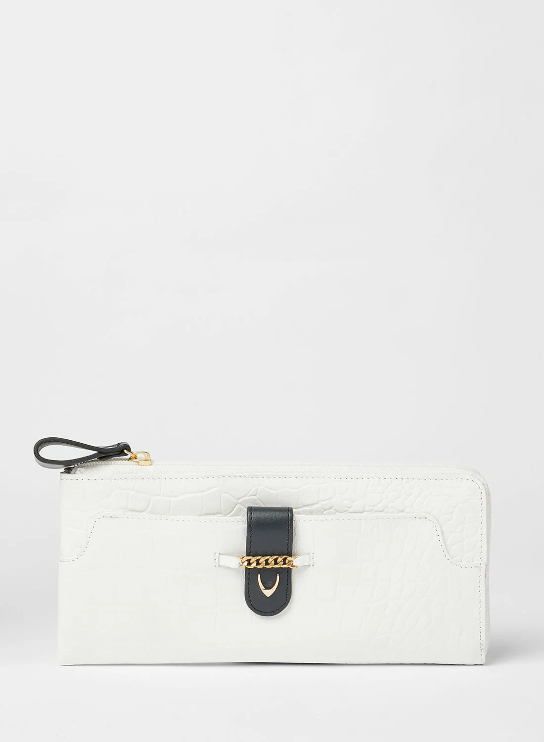 Hidesign Zip-Up Wallet White