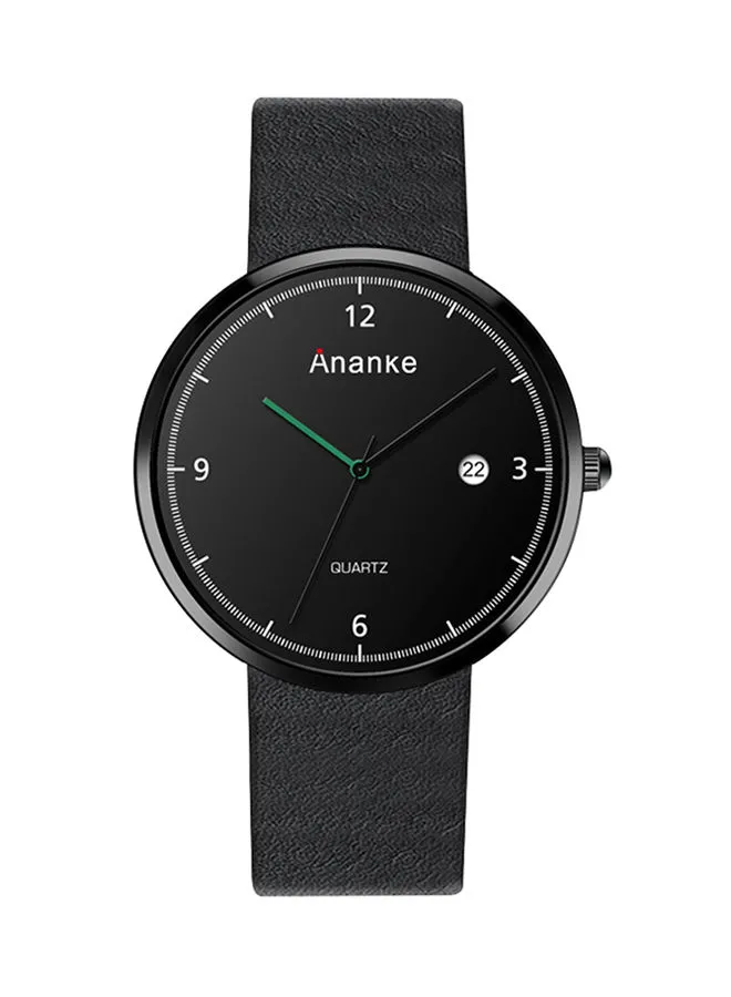 Ananke Men's Water Resistant Leather Analog Watch Ank-0602